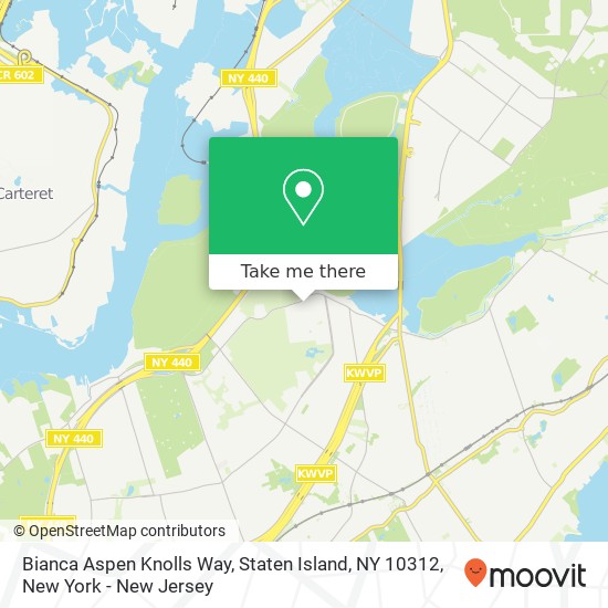 Mapa de Bianca Aspen Knolls Way, Staten Island, NY 10312