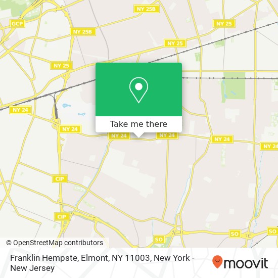 Franklin Hempste, Elmont, NY 11003 map