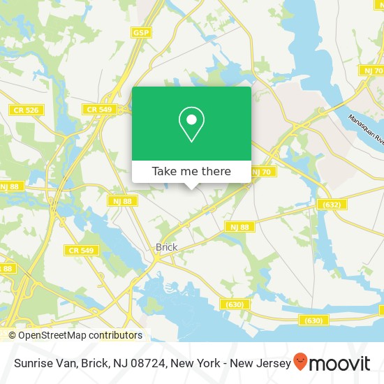 Sunrise Van, Brick, NJ 08724 map