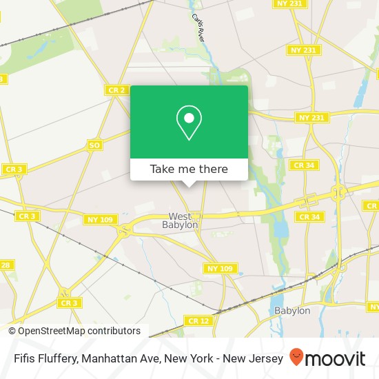 Mapa de Fifis Fluffery, Manhattan Ave