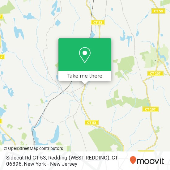 Sidecut Rd CT-53, Redding (WEST REDDING), CT 06896 map