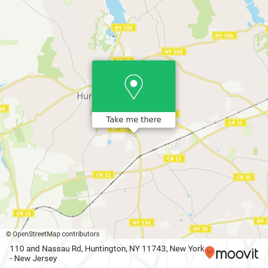 Mapa de 110 and Nassau Rd, Huntington, NY 11743