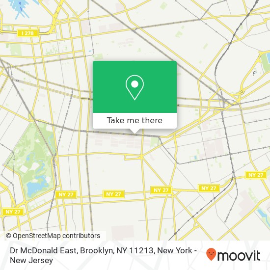 Mapa de Dr McDonald East, Brooklyn, NY 11213