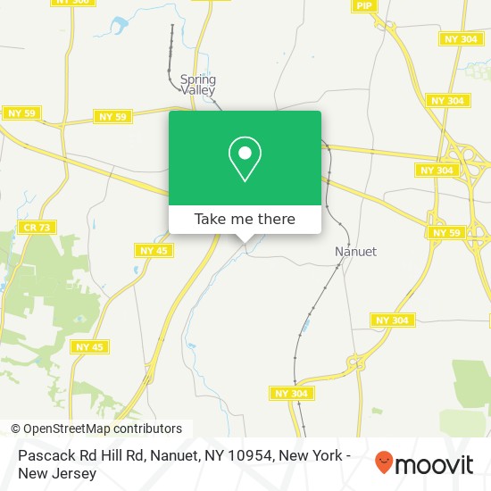 Mapa de Pascack Rd Hill Rd, Nanuet, NY 10954