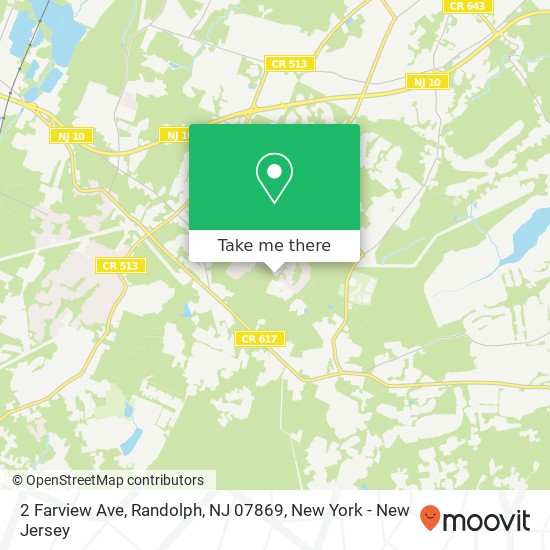 Mapa de 2 Farview Ave, Randolph, NJ 07869