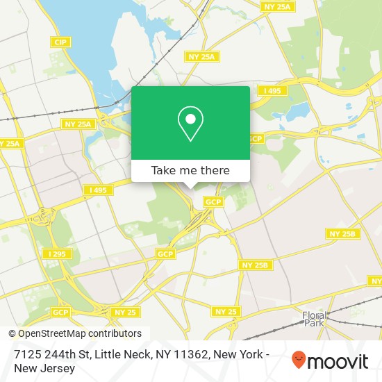 Mapa de 7125 244th St, Little Neck, NY 11362