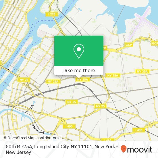 Mapa de 50th RT-25A, Long Island City, NY 11101