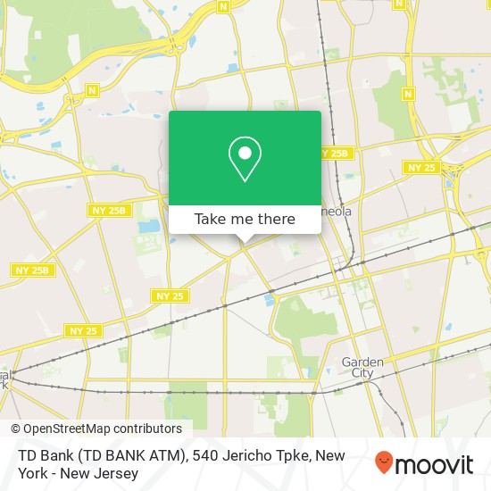 Mapa de TD Bank (TD BANK ATM), 540 Jericho Tpke