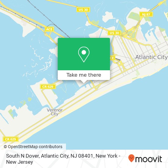 South N Dover, Atlantic City, NJ 08401 map