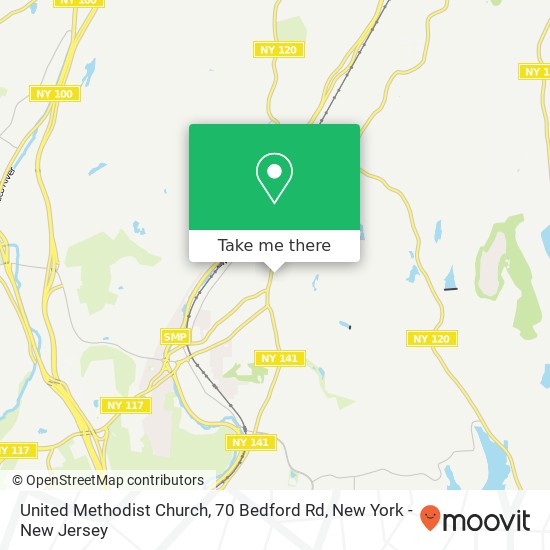 Mapa de United Methodist Church, 70 Bedford Rd