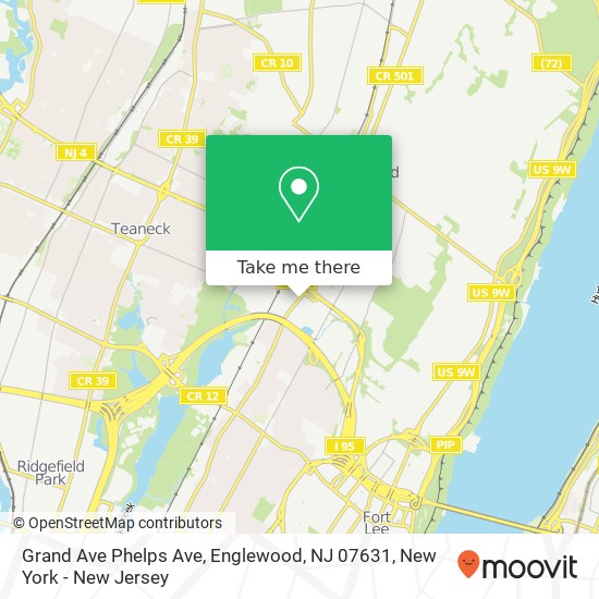 Mapa de Grand Ave Phelps Ave, Englewood, NJ 07631