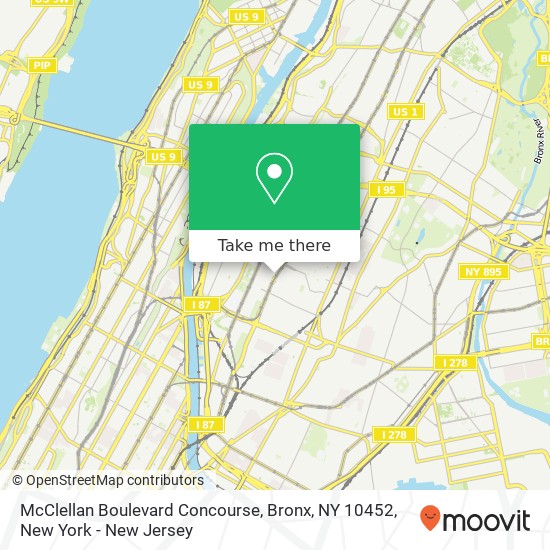 McClellan Boulevard Concourse, Bronx, NY 10452 map