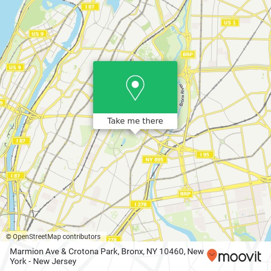 Marmion Ave & Crotona Park, Bronx, NY 10460 map
