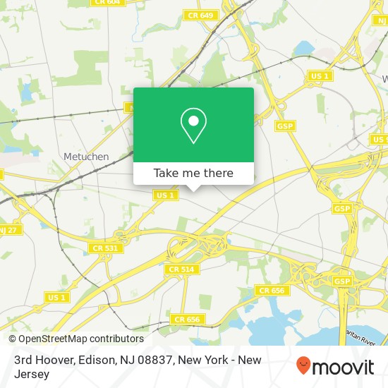 3rd Hoover, Edison, NJ 08837 map