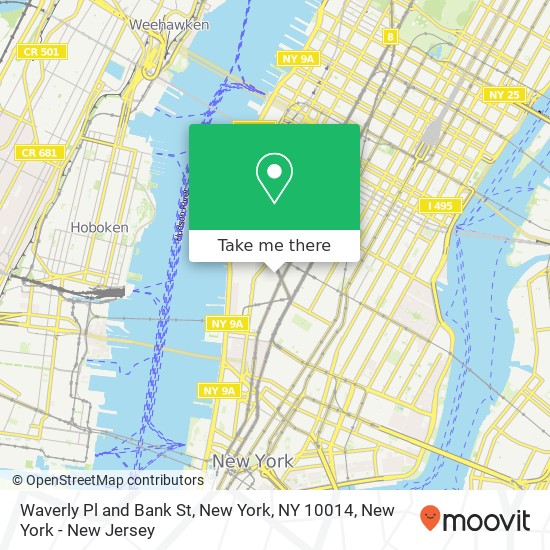 Mapa de Waverly Pl and Bank St, New York, NY 10014