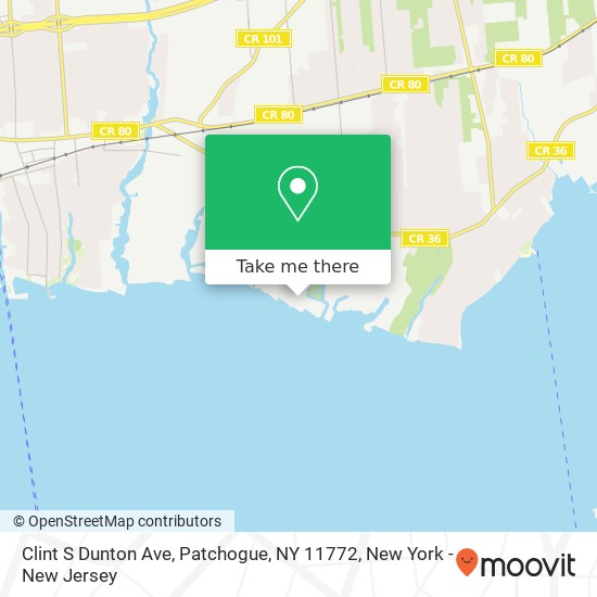 Mapa de Clint S Dunton Ave, Patchogue, NY 11772