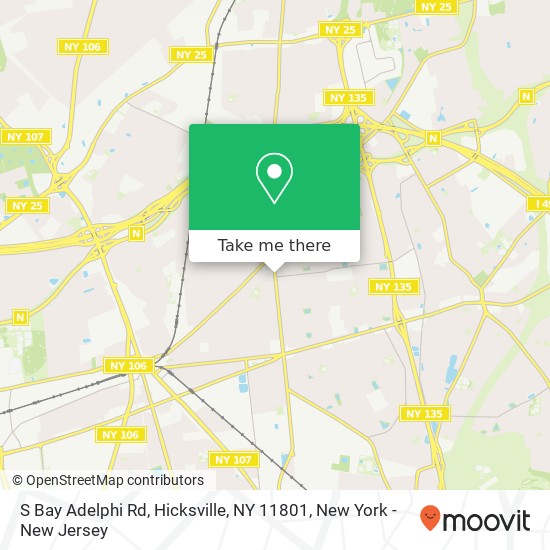 S Bay Adelphi Rd, Hicksville, NY 11801 map