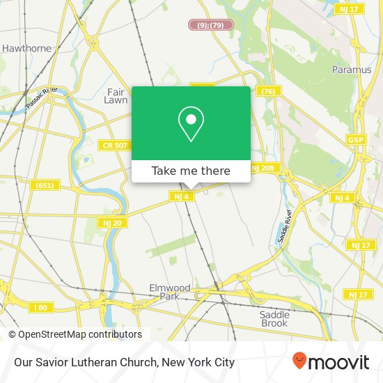 Mapa de Our Savior Lutheran Church