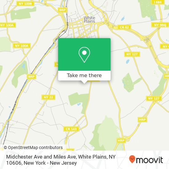 Mapa de Midchester Ave and Miles Ave, White Plains, NY 10606