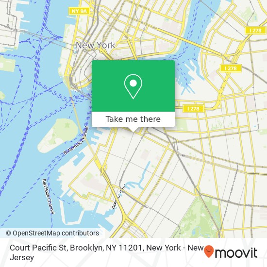 Mapa de Court Pacific St, Brooklyn, NY 11201