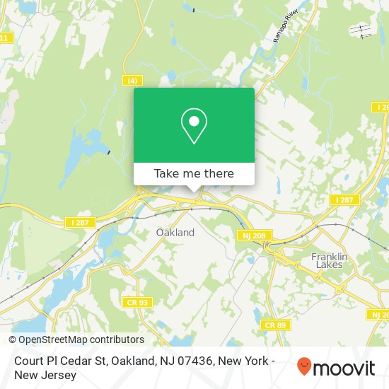 Mapa de Court Pl Cedar St, Oakland, NJ 07436