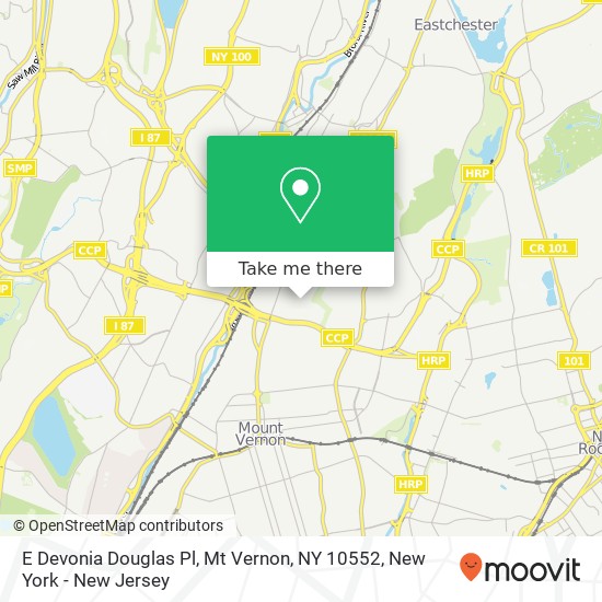 E Devonia Douglas Pl, Mt Vernon, NY 10552 map
