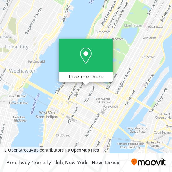 Broadway Comedy Club map