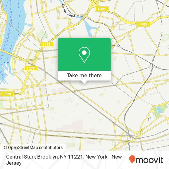 Mapa de Central Starr, Brooklyn, NY 11221