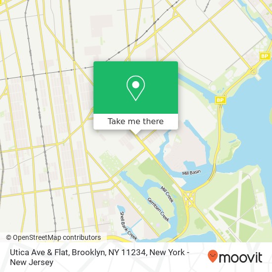 Mapa de Utica Ave & Flat, Brooklyn, NY 11234