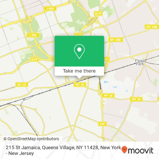 Mapa de 215 St Jamaica, Queens Village, NY 11428