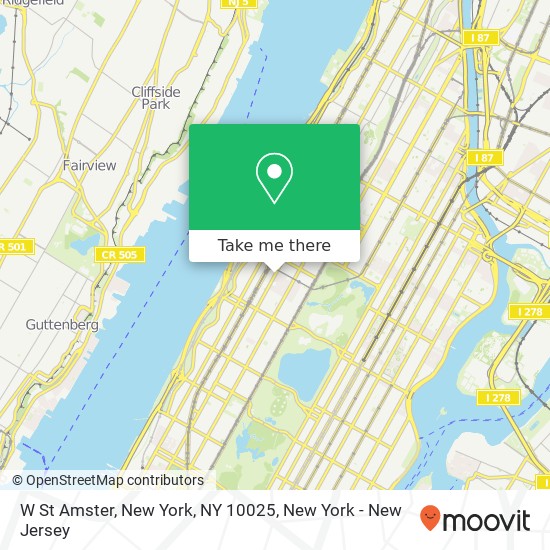 Mapa de W St Amster, New York, NY 10025