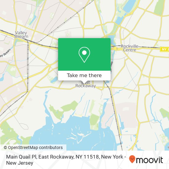 Mapa de Main Quail Pl, East Rockaway, NY 11518