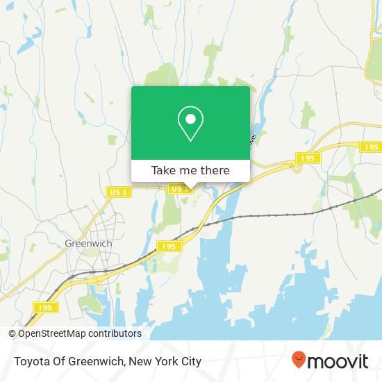 Toyota Of Greenwich map