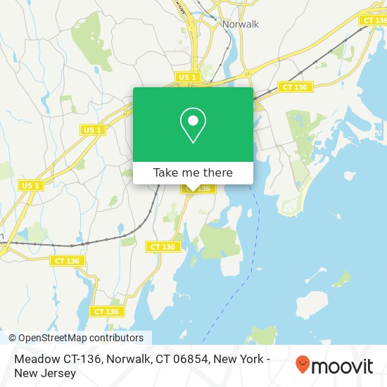 Mapa de Meadow CT-136, Norwalk, CT 06854