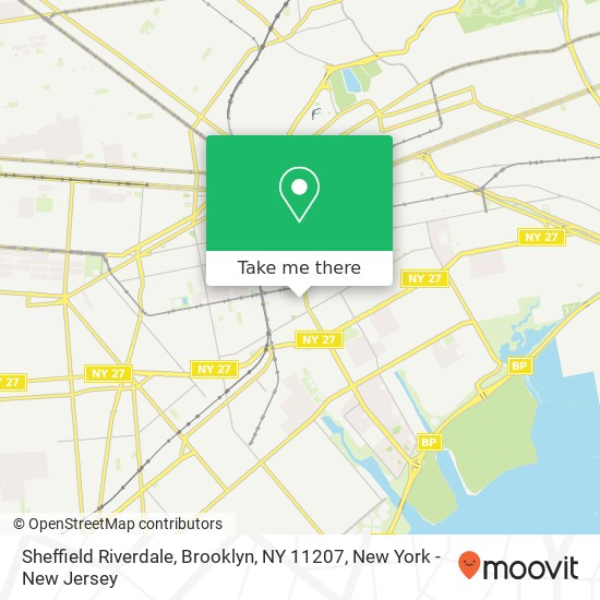 Mapa de Sheffield Riverdale, Brooklyn, NY 11207