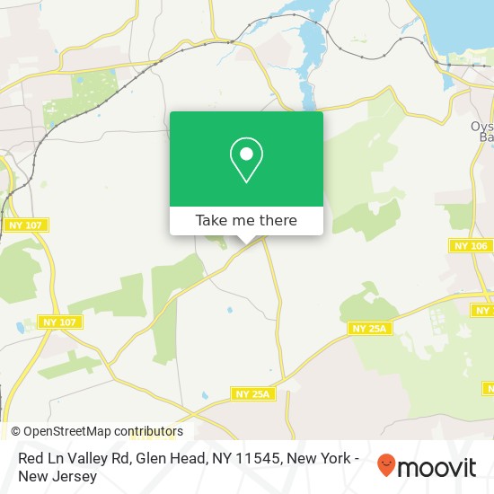 Red Ln Valley Rd, Glen Head, NY 11545 map