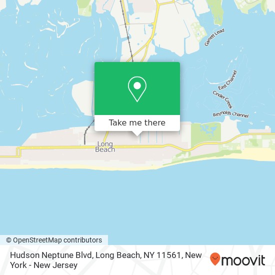 Mapa de Hudson Neptune Blvd, Long Beach, NY 11561