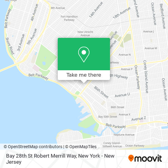 Bay 28th St Robert Merrill Way map