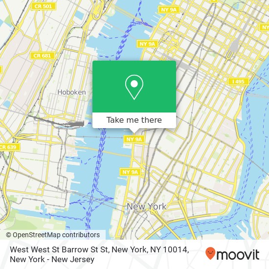 Mapa de West West St Barrow St St, New York, NY 10014