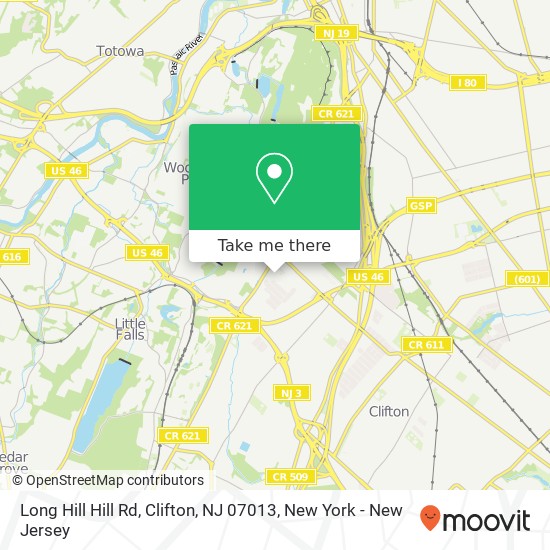 Long Hill Hill Rd, Clifton, NJ 07013 map