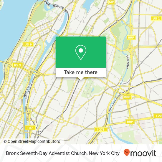 Bronx Seventh-Day Adventist Church map