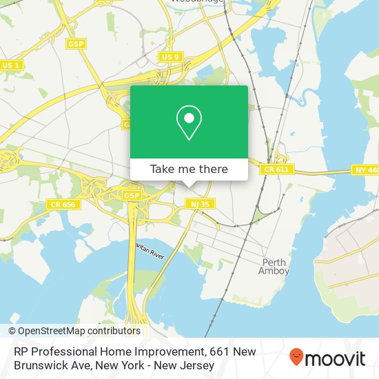 Mapa de RP Professional Home Improvement, 661 New Brunswick Ave