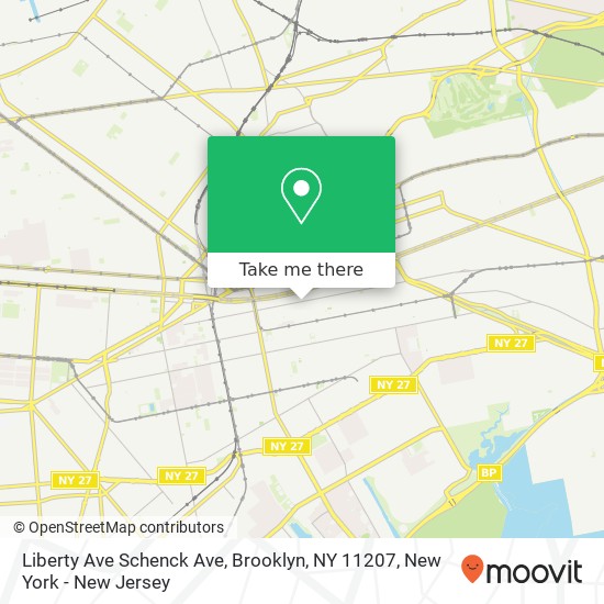 Mapa de Liberty Ave Schenck Ave, Brooklyn, NY 11207