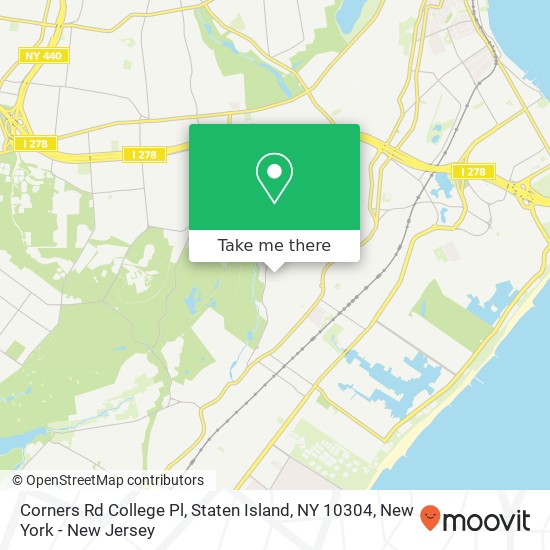 Corners Rd College Pl, Staten Island, NY 10304 map