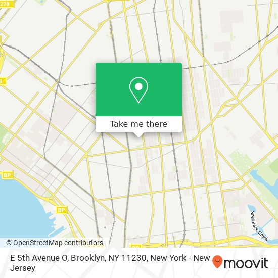 Mapa de E 5th Avenue O, Brooklyn, NY 11230