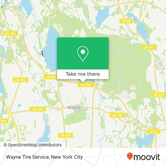 Wayne Tire Service map