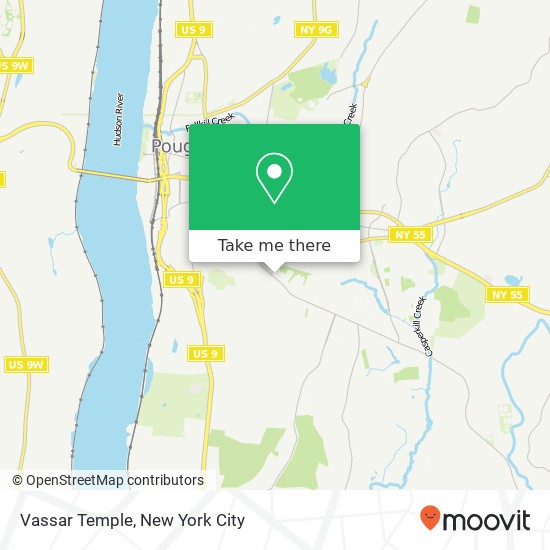 Vassar Temple map