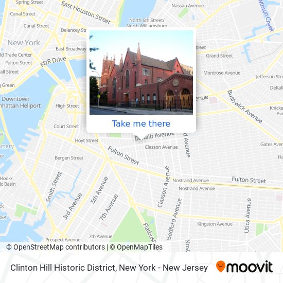 Clinton Hill Historic District map