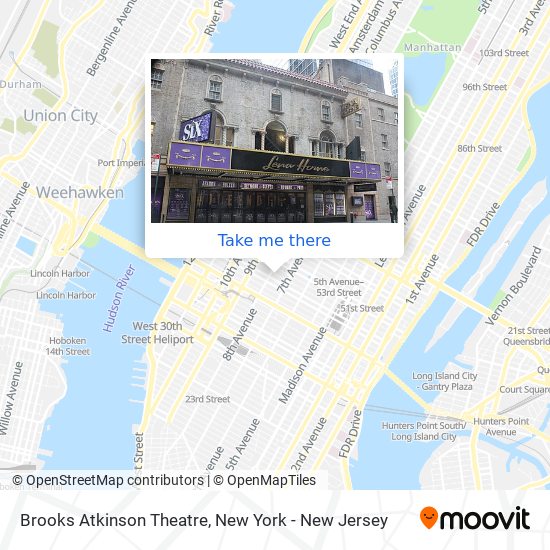Mapa de Brooks Atkinson Theatre