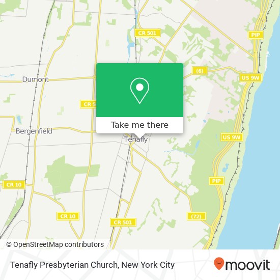 Tenafly Presbyterian Church map